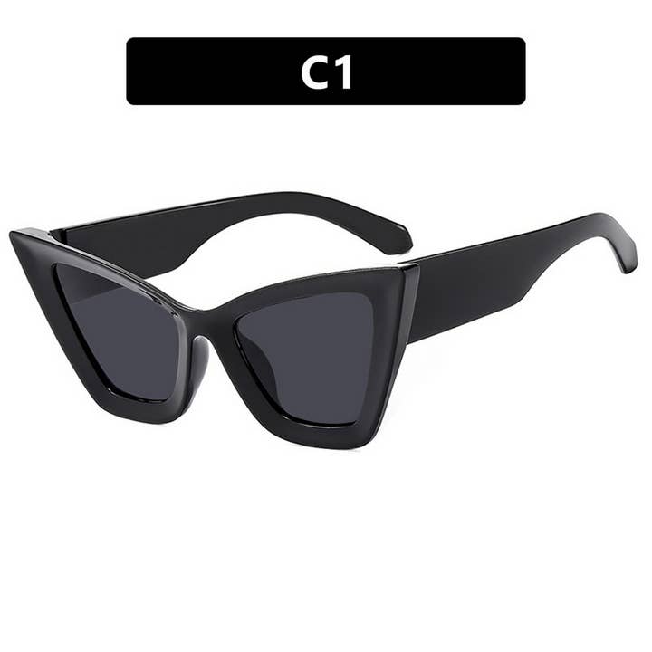 ACCITY - Wholesale Sunglasses - Women's - UV PROTECTION LARGE FRAME CAT EYE SUNGLASSES_CWASG0314