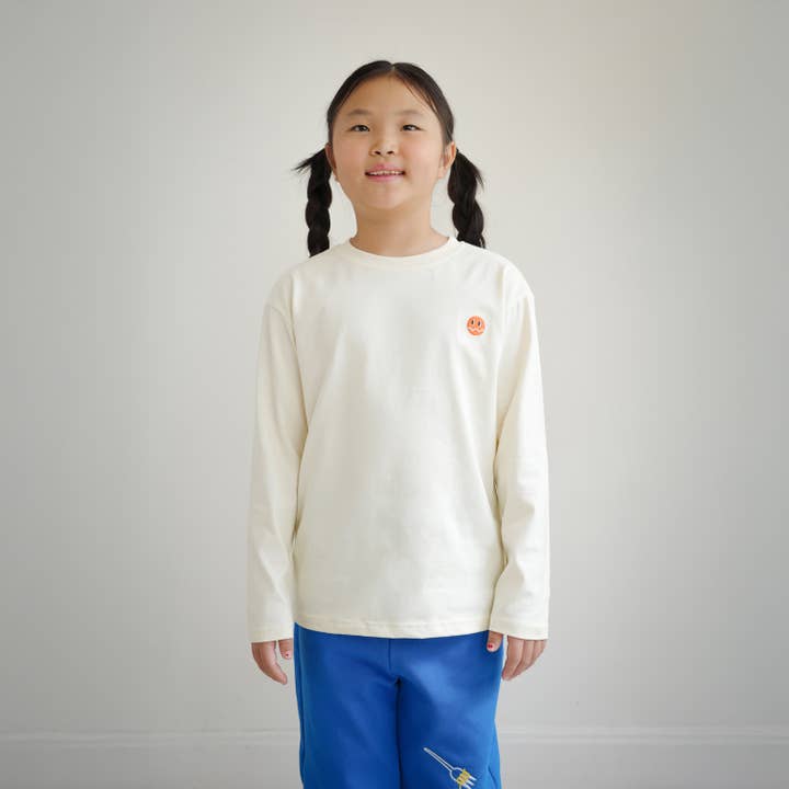 T-SHIRT À MANCHES LONGUES POUR ENFANTS AVEC BRODERIE LOGO BRRR pour la vente par Brrr