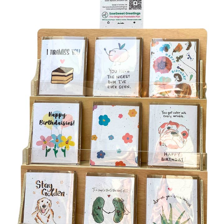SowSweet Greetings Inc - Wholesale Retailer Display - Paper & Novelty - Mini-Tabletop Retail Display1