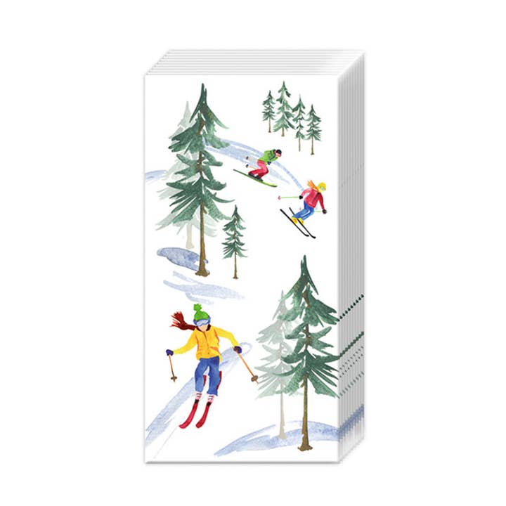 Boston International - Wholesale Tissue Paper - Pocket Tissues Pack of 10 Down The Slope Christmas0