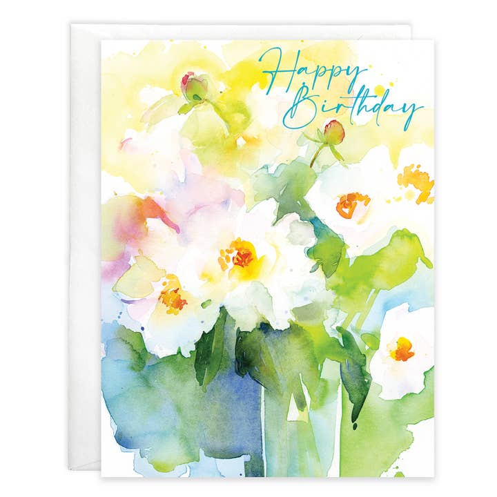GINA B DESIGNS - Wholesale Birthday Card - With Scripture Birthday Card - Sunny Bouquet