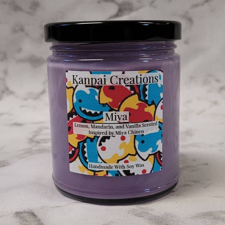 Kanpai Creations – Großhandel Kerze im Glas / gefüllte Kerze – Duftkerze Miya Lemon Mandarin Vanilla Anime-inspiriert0