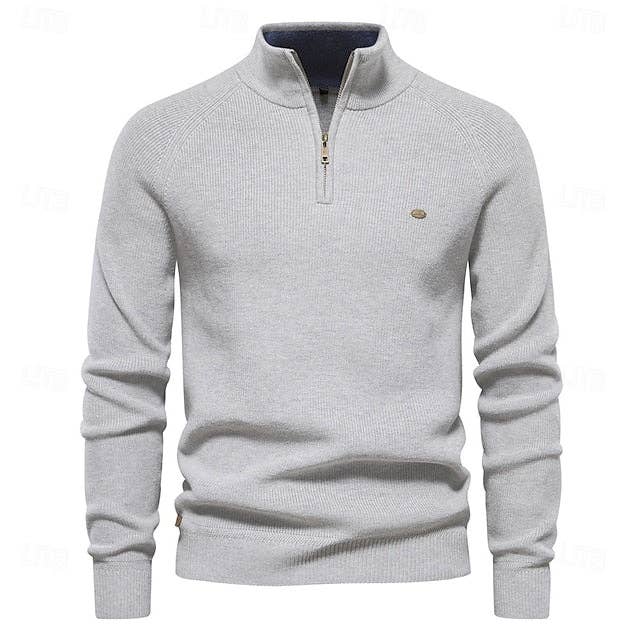 Ecovear - Wholesale Sweatshirt – Men's - Cotton Quarter Zip Casual Pullover Sweater1