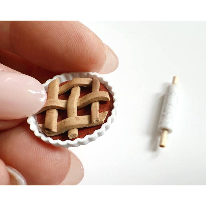 Miniette - Wholesale Doll Accessory Kit - Kids - Miniature Pie Dish & Rolling Pin Set3