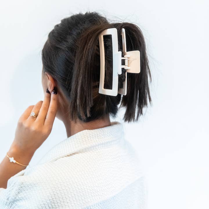 Oversized Claw Hair Clip – Cream for wholesale by Headbands of Hope | One Purchased One Donated