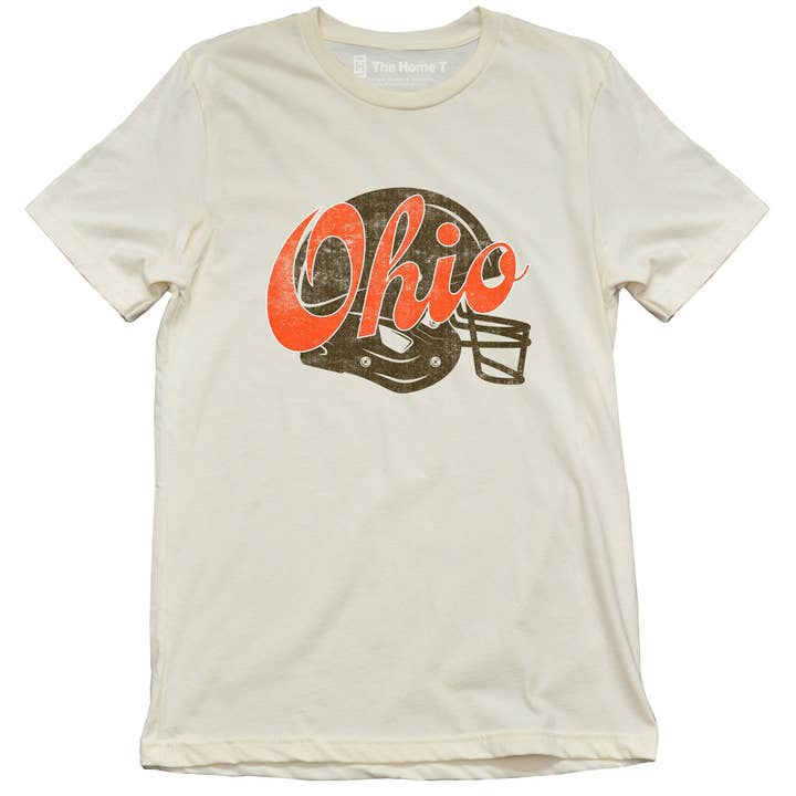 Vintage Football Ohio (Brown & Orange) for wholesale by The Home T