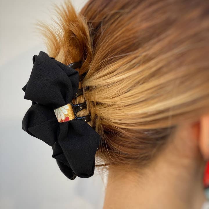 KOTO - Wholesale Hair Clip - Women's - Kimono Fabric Ribbon Hair Clip3