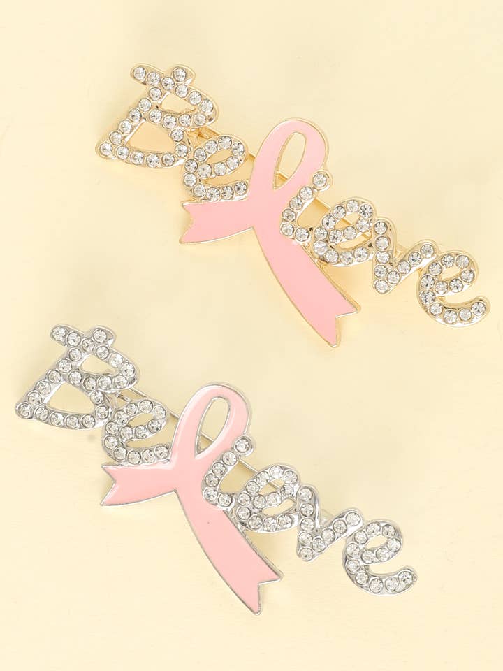 Breast Cancer Awareness Brooch Pin for wholesale by SP Sophia Collection