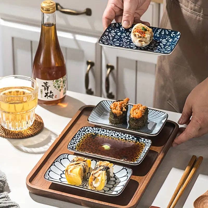 Huis Van Merken – Großhandel Essgeschirr-Set – 4-teiliges Boho-Keramik-Set für Sushi- und Dessertteller1
