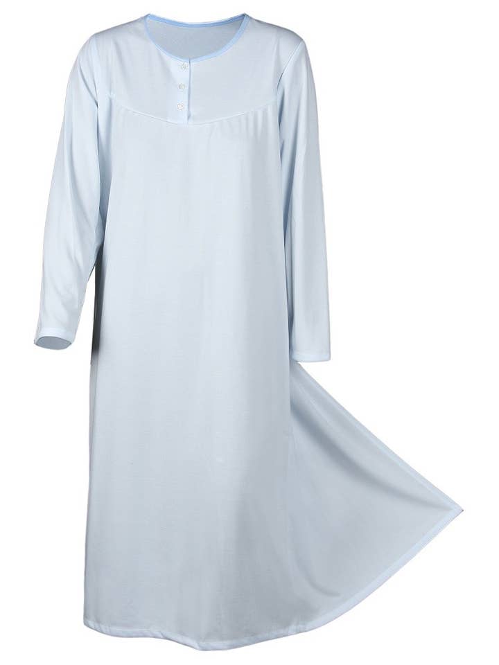 Confecciones J. Garcia - Wholesale Nightgown - Women's - Open knit long sleeve nightgown 20300