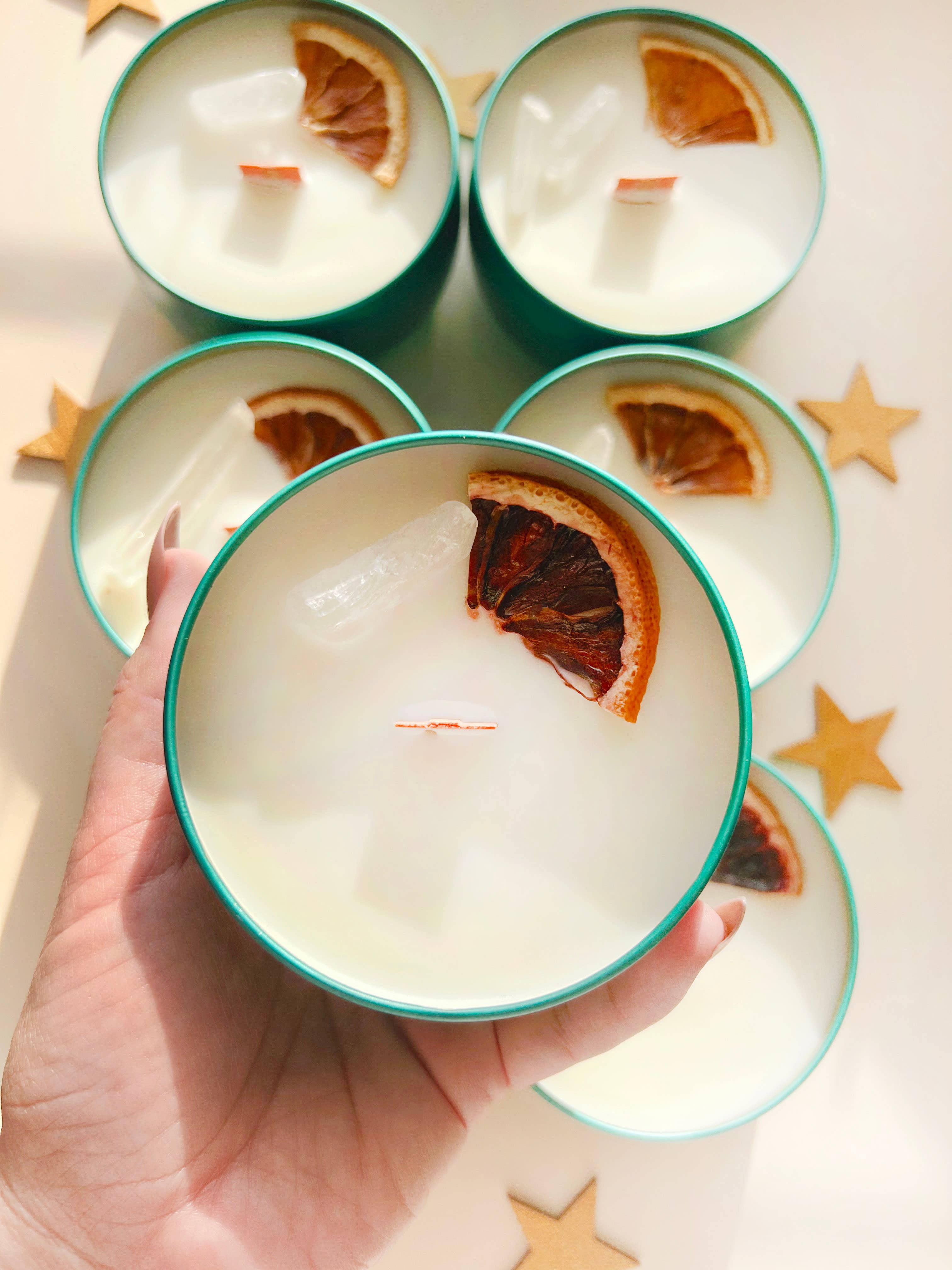 The 12th Moon - Wholesale Pot/gevulde kaars - CITRUS & QUARTZ Kaars met kokoswas - Aromatherapie - Home2