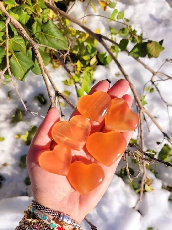 Honigkalzit-Herzen für den Großhandel von ZARDENIA