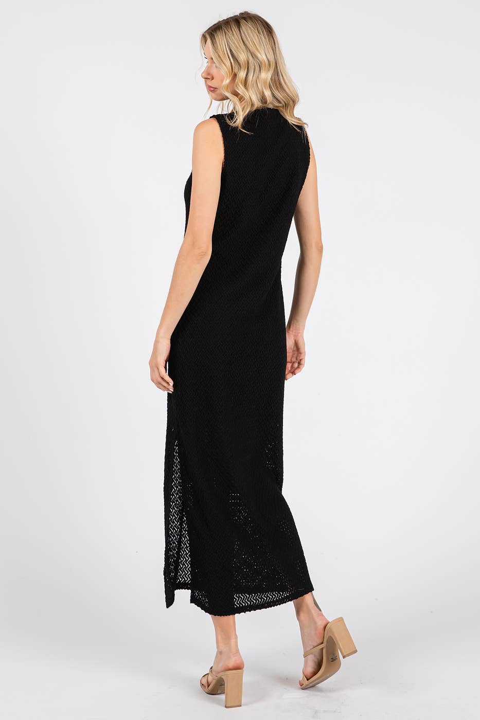 mittoshop - Wholesale Dress - Women's - ZIG ZAG TEXTURE KNIT SLEEVELESS MAXI DRESS10