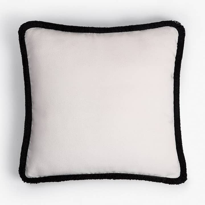 Lo Decor - Wholesale Throw/Decorative Pillow - HAPPY PILLOW Velvet pillows with a contrasting colour trim0