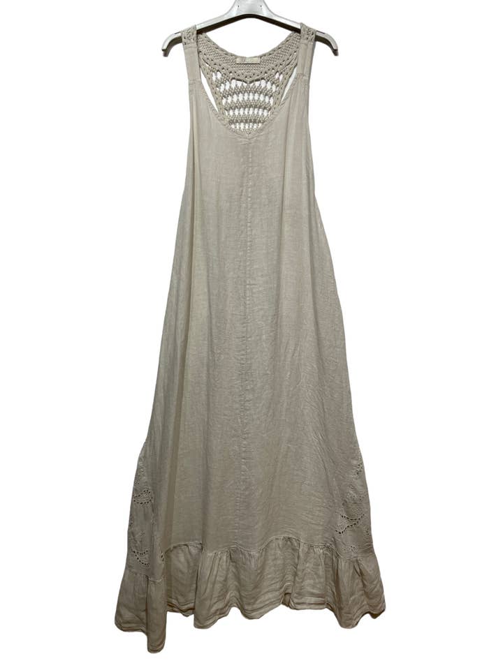 LINEN & COTTON HOUSE - Wholesale Dress - Women's - 8521LONG DRESS IN LINE SUMMER CLOTHING