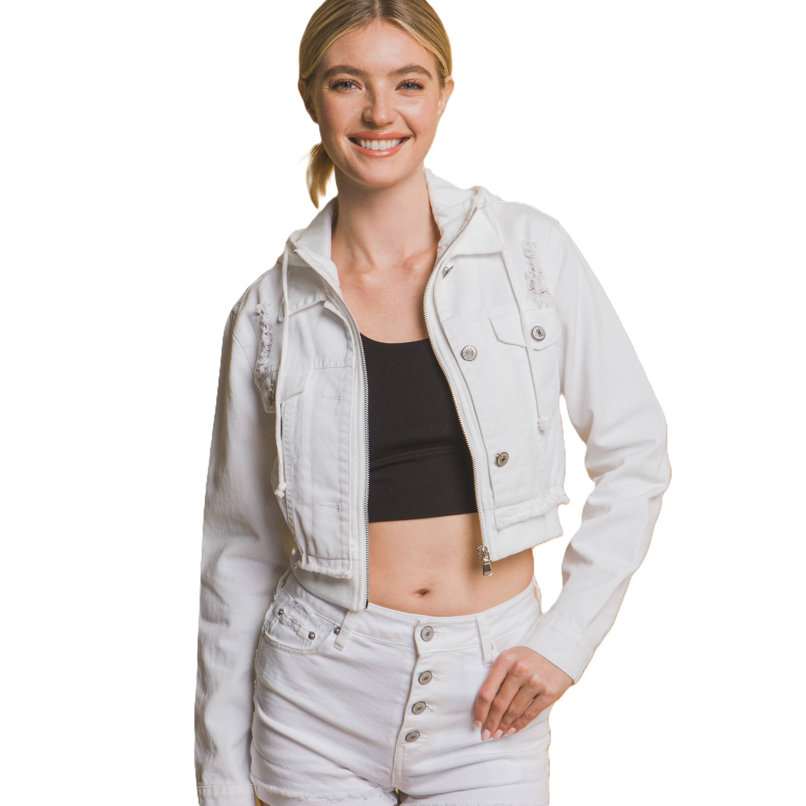 Apolline – Großhandel Jacke – Damen – Kurz geschnittene Jeansjacke1