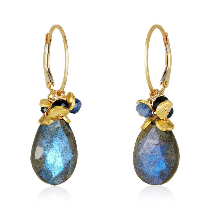 Earrings Of Lakshmi-Labradorite for wholesale by Mabel Chong