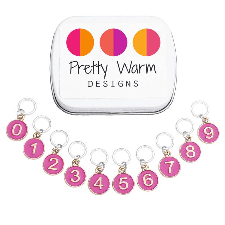 Marqueurs à points à breloques numériques, lot de 10 avec boîte de rangement pour la vente par Pretty Warm Designs