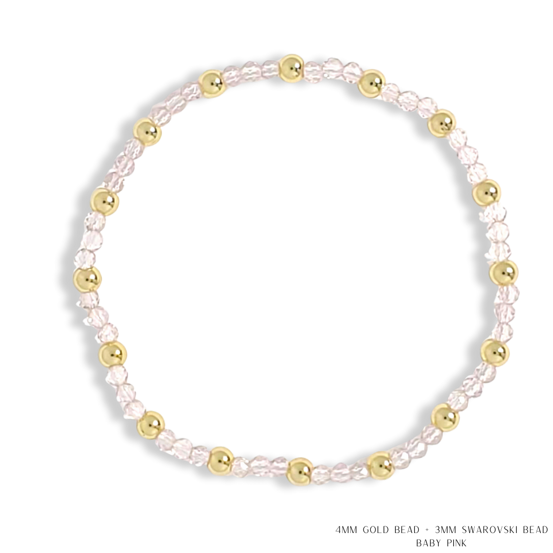 Savvy Bling - Vendita all'ingrosso Bracciale con perline - Bracciale con Perline in Oro e Cristalli Swarovski - Più Colori5