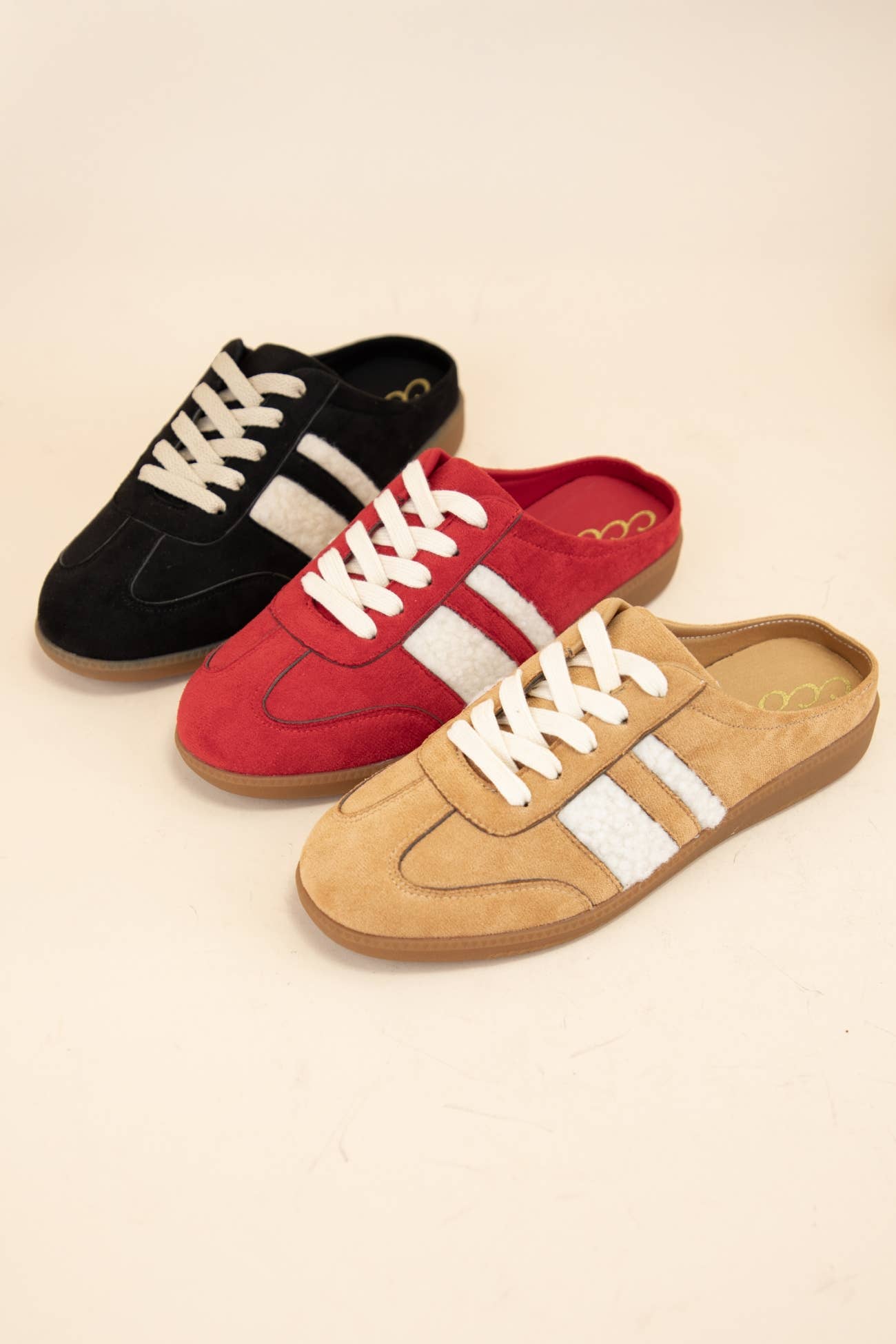 CCOCCI - Wholesale Lifestyle Sneakers - Women's - SANDRA FUR STRIPE DESIGN BACKLESS MULE COURT SNEAKERS3