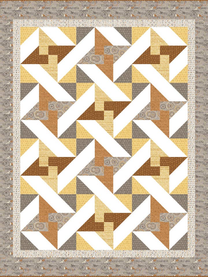 Kobber og guld sammensat quiltmønster for engroshandel hos The Whimsical Workshop