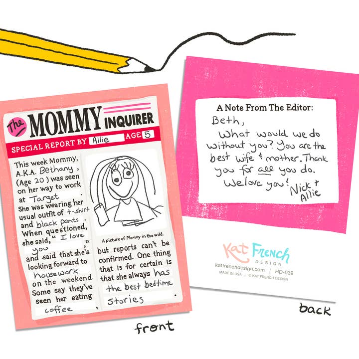 Compilare il vuoto - Biglietto per la festa della mamma per la vendita all'ingrosso da parte di Kat French Design