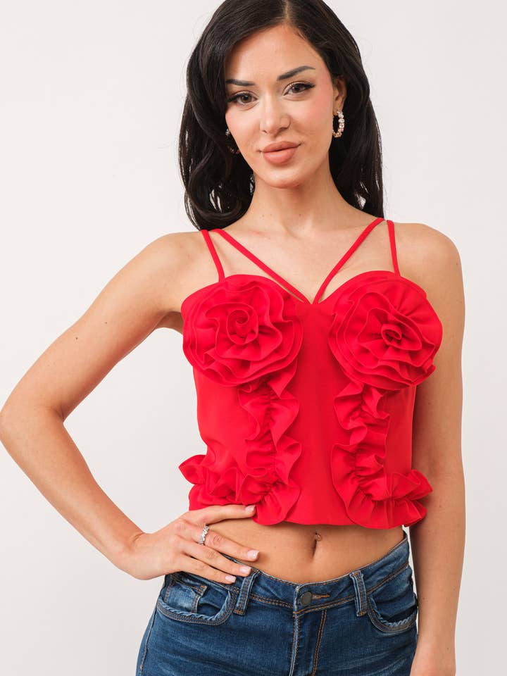 Rose cup bustier cami top for wholesale by Tea & Cup