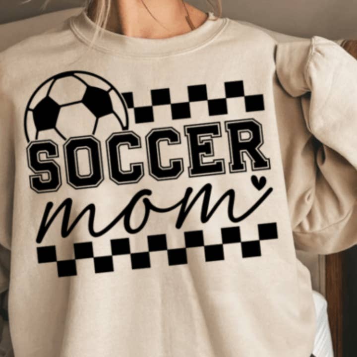 Checkered Soccer Mom Tee for wholesale by Beyoutiful