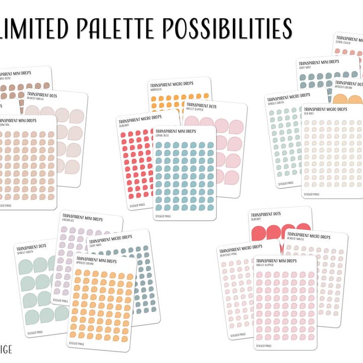 Transparent Drops Planner Sticker Set for wholesale by Sticker Paige