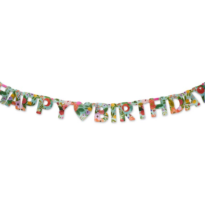Garden Party Happy Birthday Banner for wholesale by Rifle Paper Co.