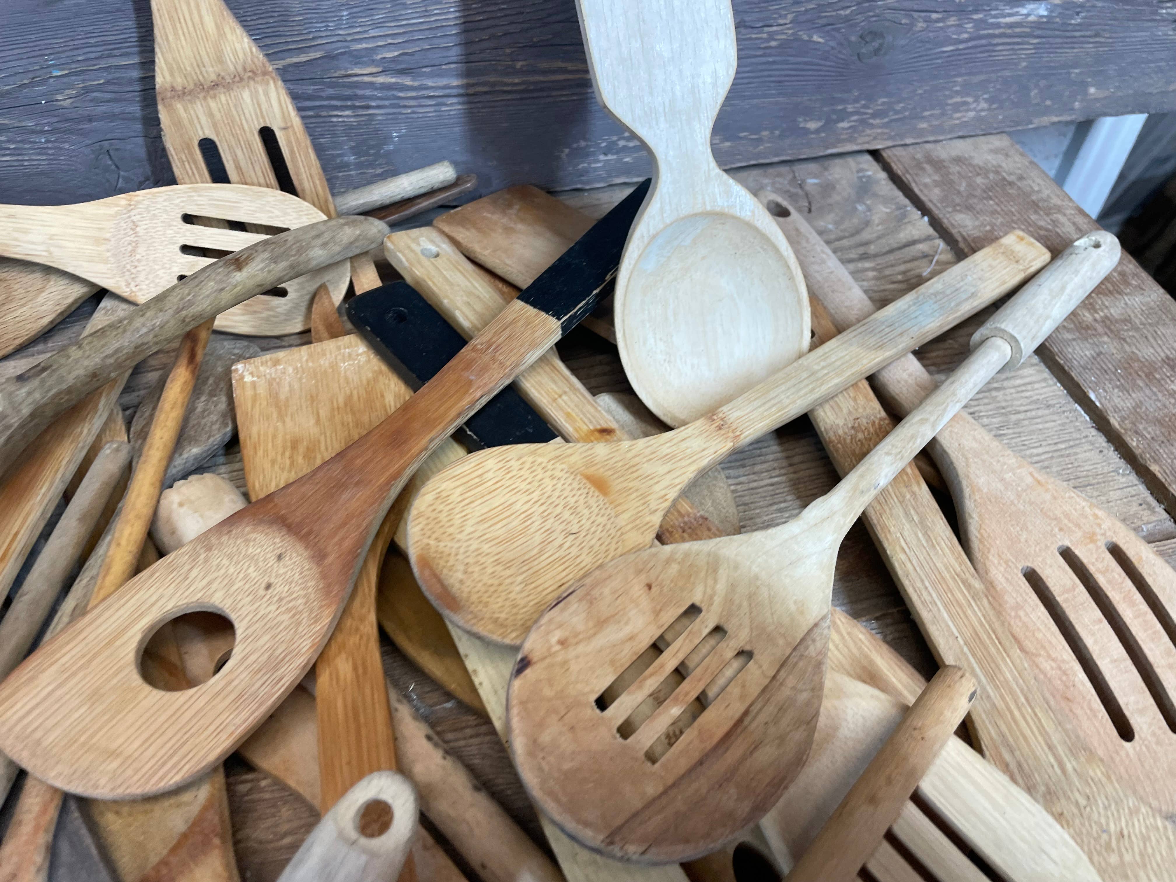 My Amigos Imports – Conjunto de utensílios de cozinha por atacado – Talheres de Madeira Vintage de Casa de Campo-ER-Surtido-Colheres-$43