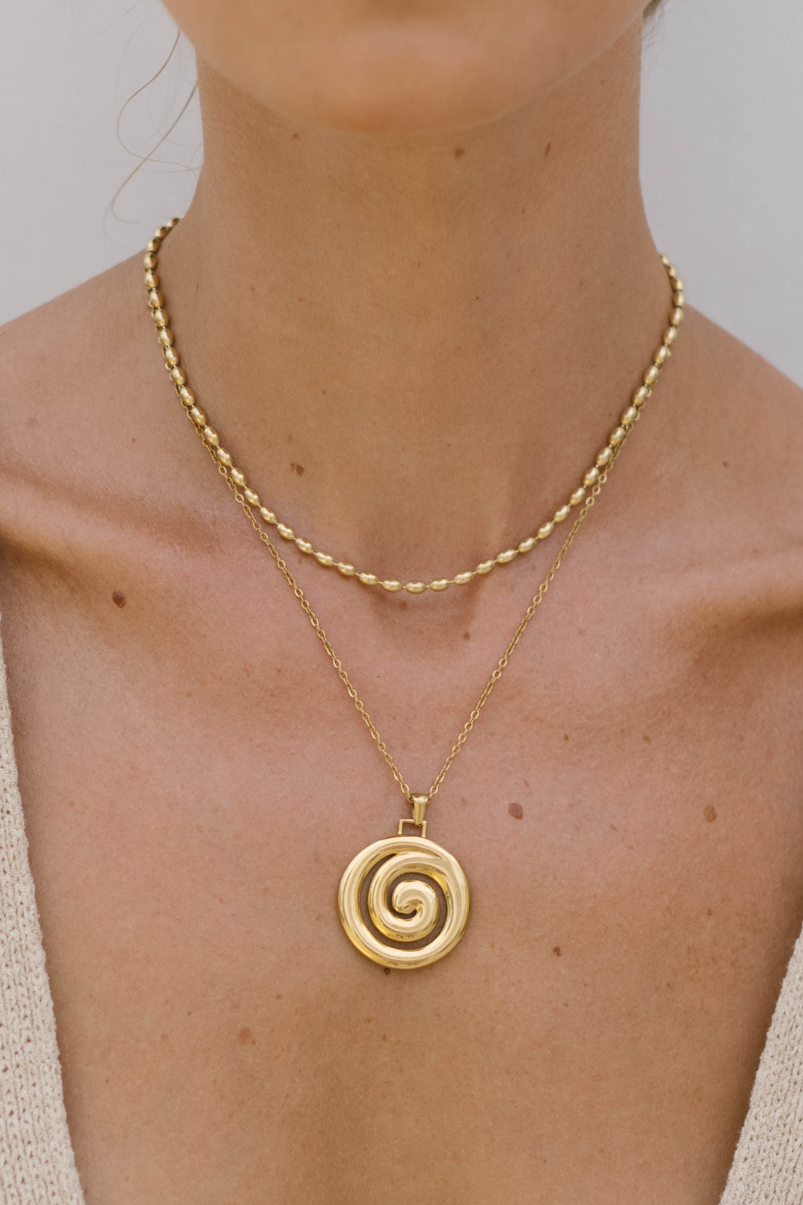 Twenty Compass - Wholesale Link & Chain Necklace - Mykonos Necklace - Gold1