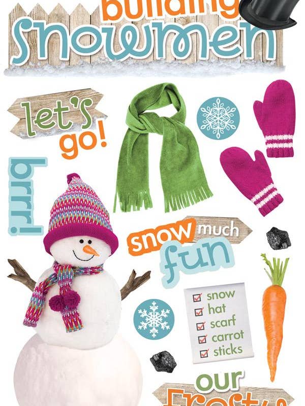 Building a Snowman 3D Sticker for wholesale by Paper House Productions