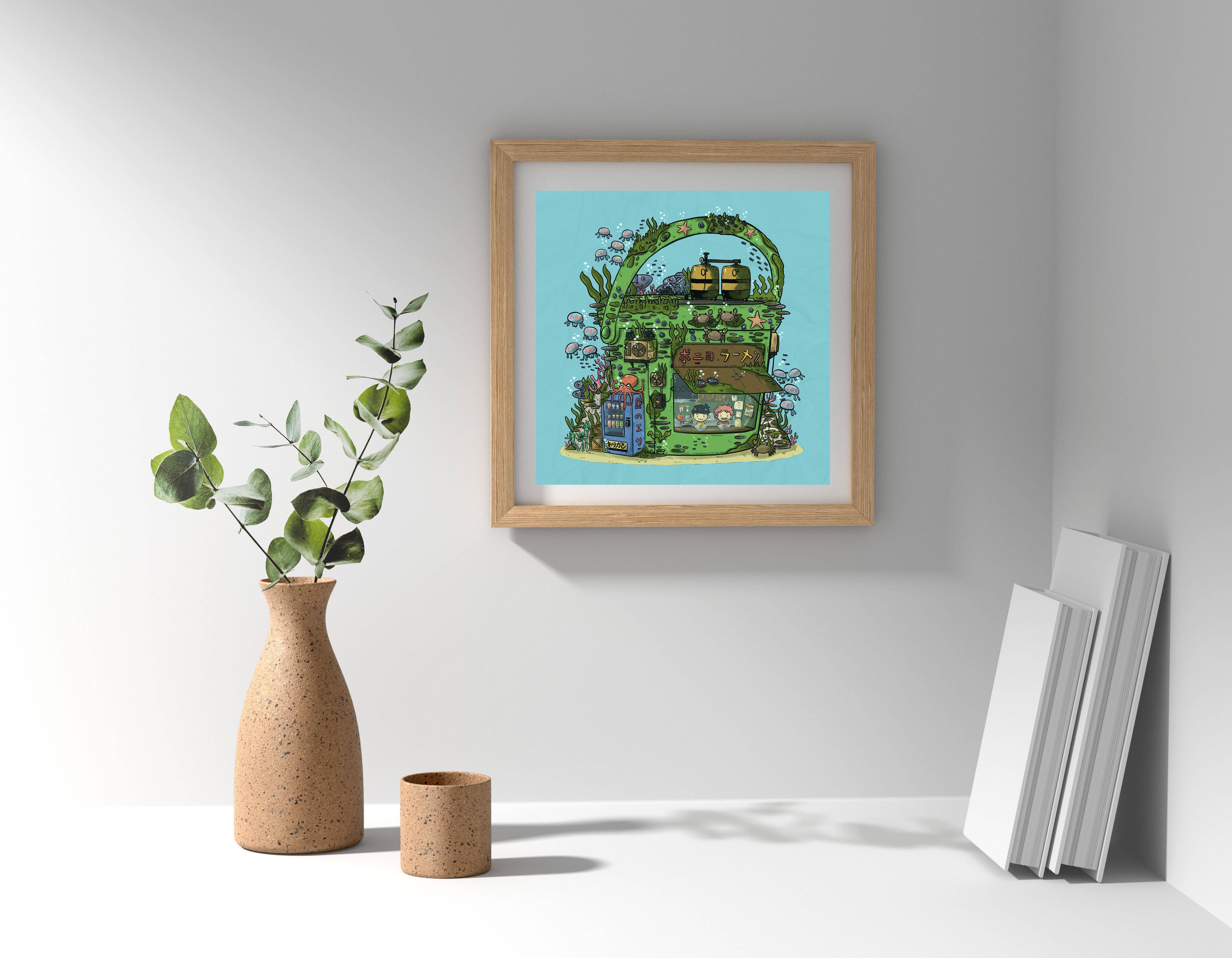 sushiboiiiyy – Großhandel Kunstdruck – Ponyo Eimerladen 8x8 Kunstdruck