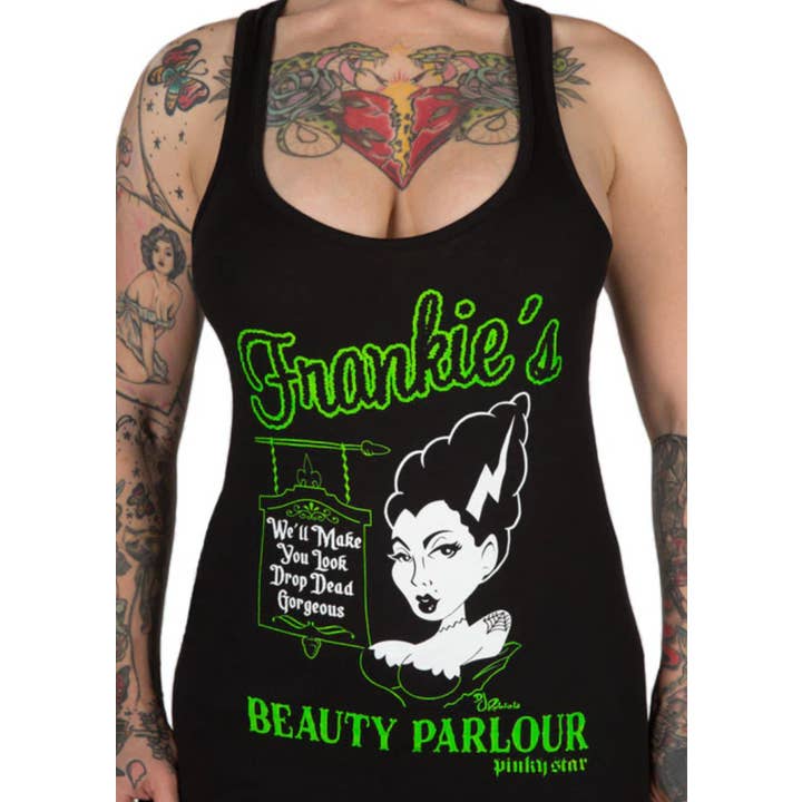 FRANKIE'S BEAUT PARLOUR Monster Graphic Print Tank for wholesale by Pinky Star