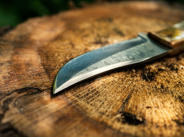 Vintage Gentlemen – Navalha e suporte por atacado – Canivete de Caçador de Lâmina Fixa de Chifre4