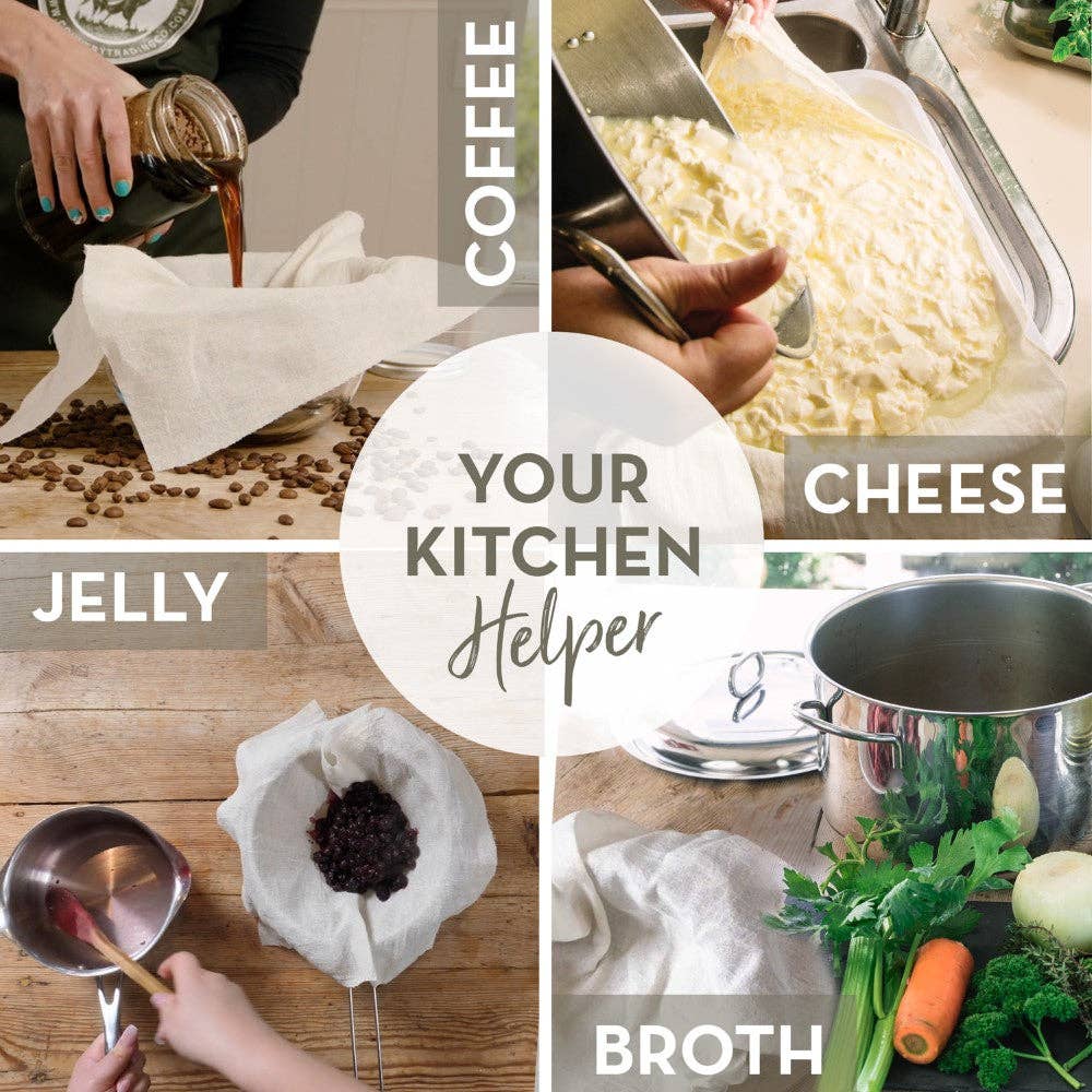 Country Trading Co. – wholesale Cheesecloth – Organic Cotton Cheesecloth - Hemmed Squares - 2 Pack5