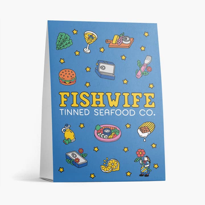 Table Tent for wholesale by Fishwife