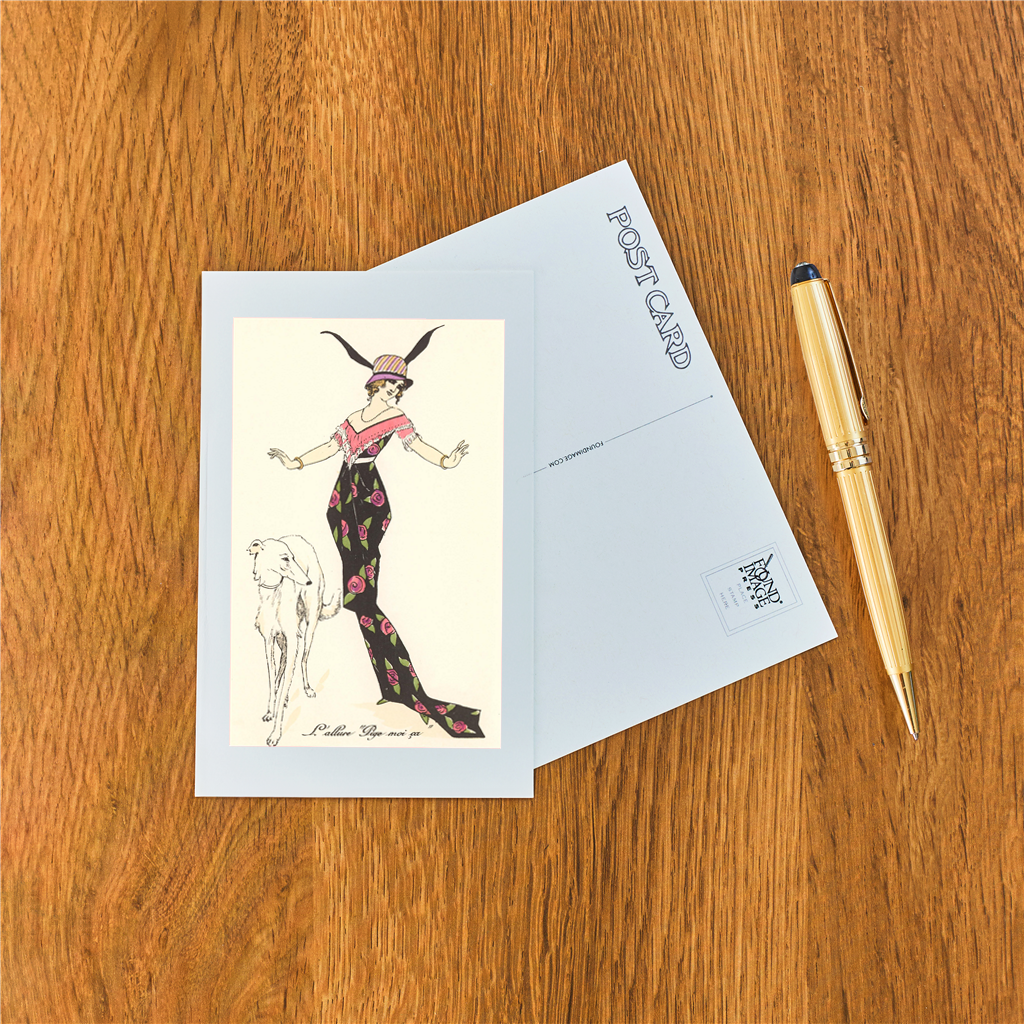 Found Image Press - Wholesale Postcard - Postcard FN-14 French Fashion, Borzoi1