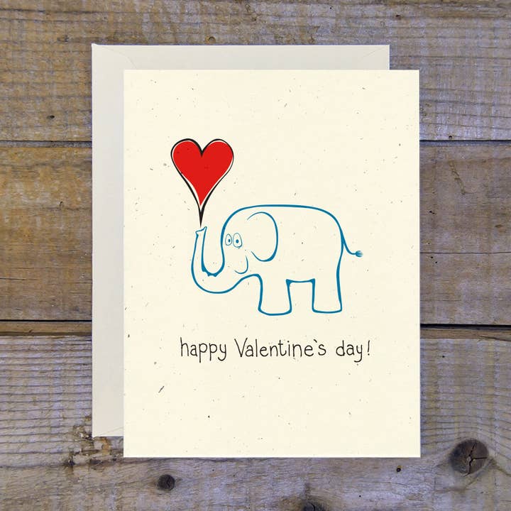 Troy Cloth & Paper - Wholesale Valentine's Day Card - Elephant Valentine's Day Card0