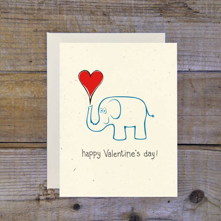 Troy Cloth & Paper - Vendita all'ingrosso Biglietti per San Valentino - Biglietto di San Valentino con elefante