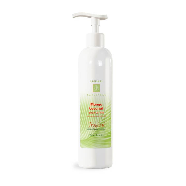 Mango Coconut Lotion-8 oz and 2 oz, Soothing and Hydrating for wholesale by Lanikai Bath and Body