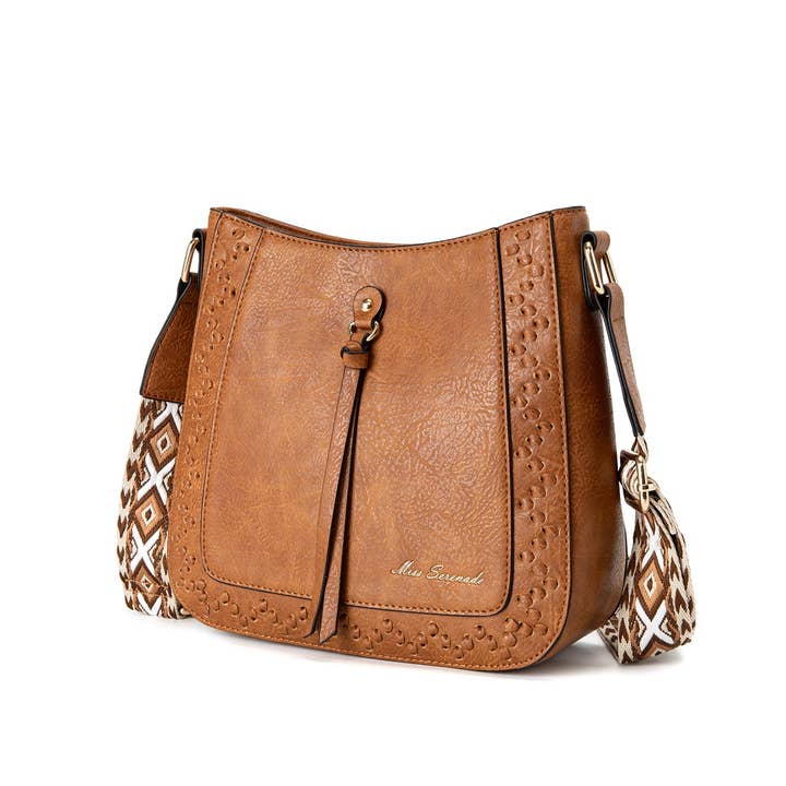 Tan ROCHELLE VEGAN SHOULDER/XBODY BAG- XB-2361-TAN- NEW IN for wholesale on Faire1