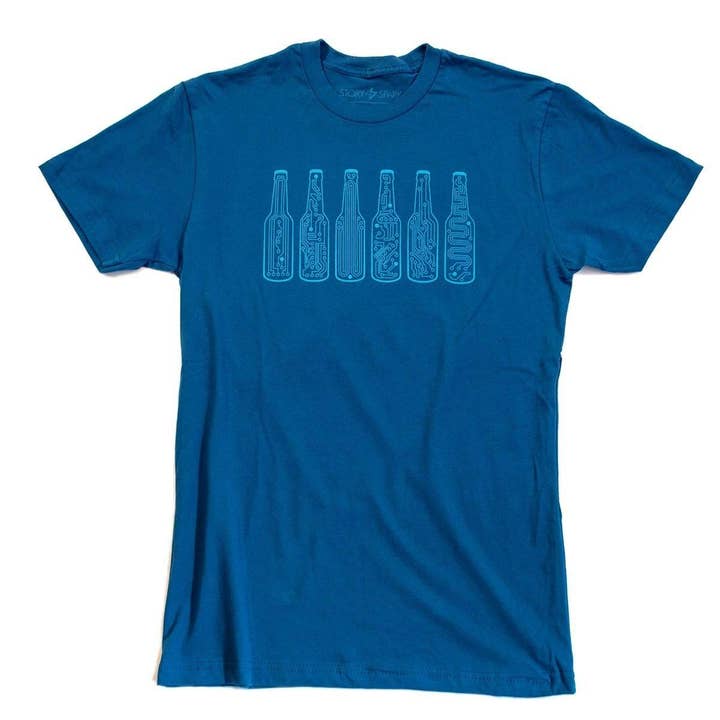 BAR CODE - Techy Beer Bottles T-Shirt for wholesale by STORY SPARK