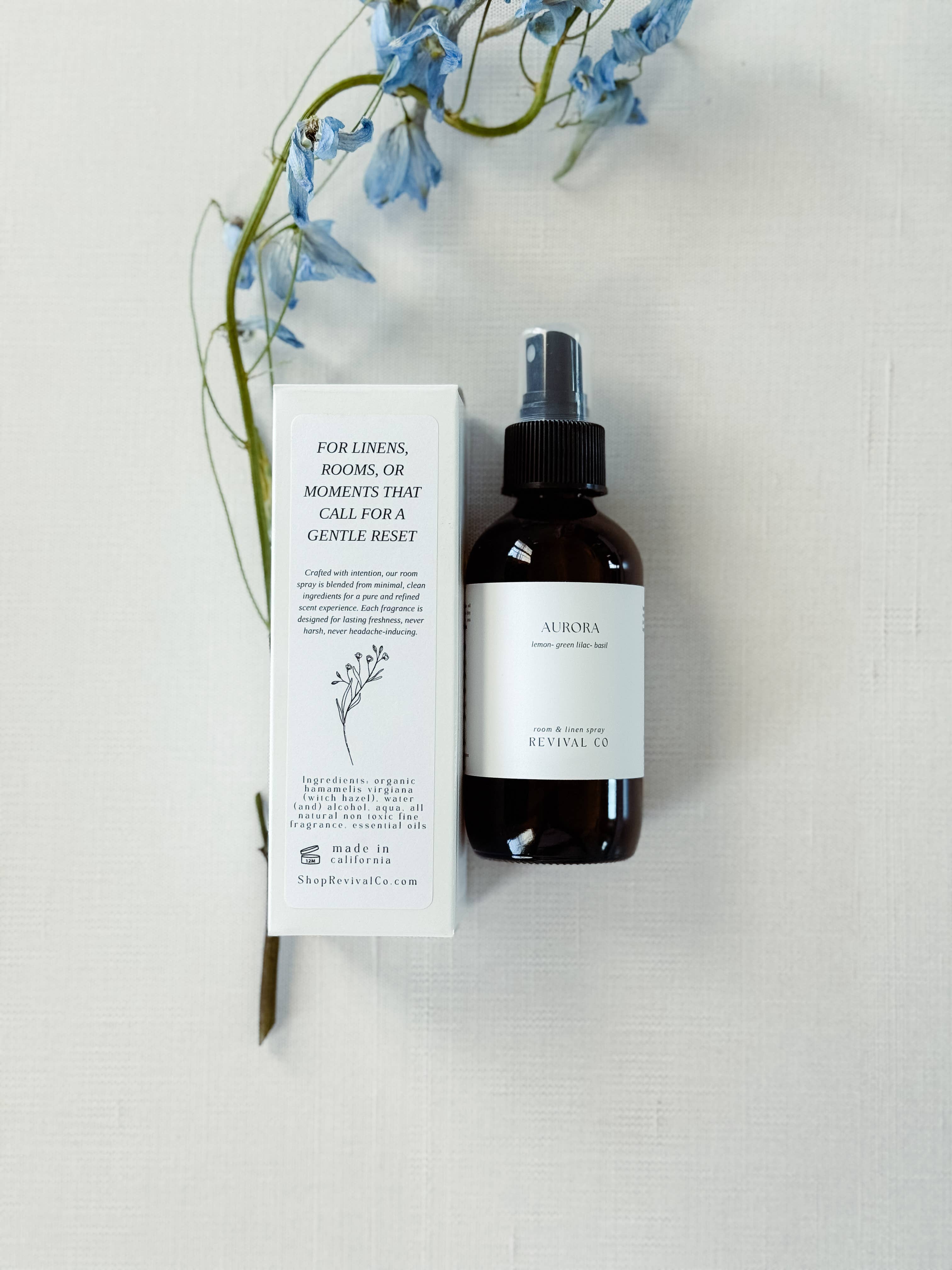 Revival Co – wholesale Linnespray – Aurora/ Kalabrisk Citron + Syren / Rums- och Linnespray2