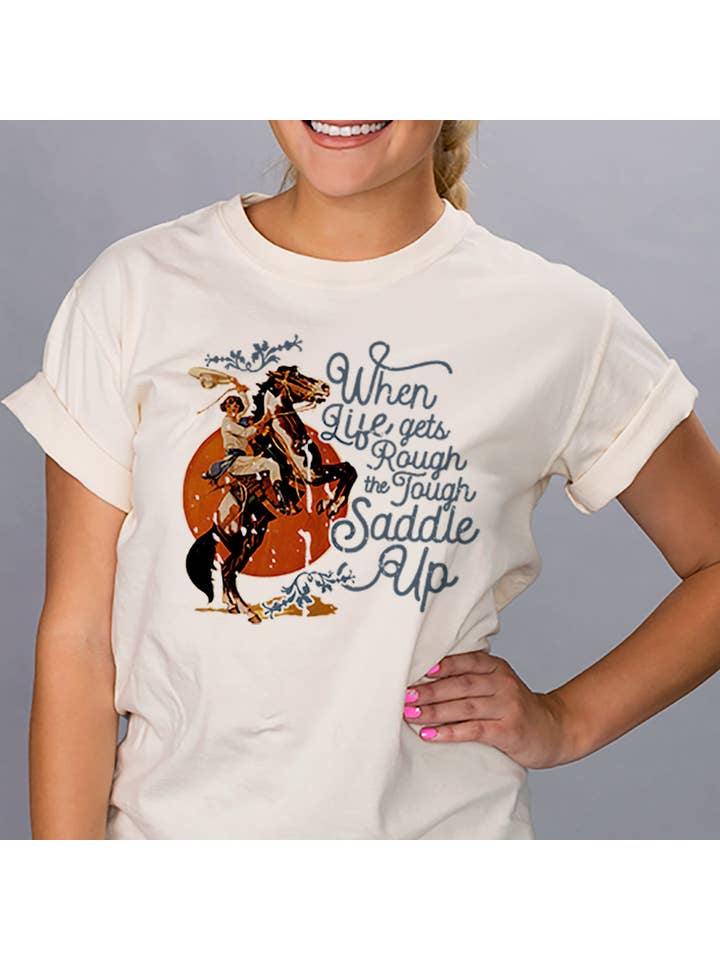 Ivory When Life Gets Tough Shirt for wholesale on Faire