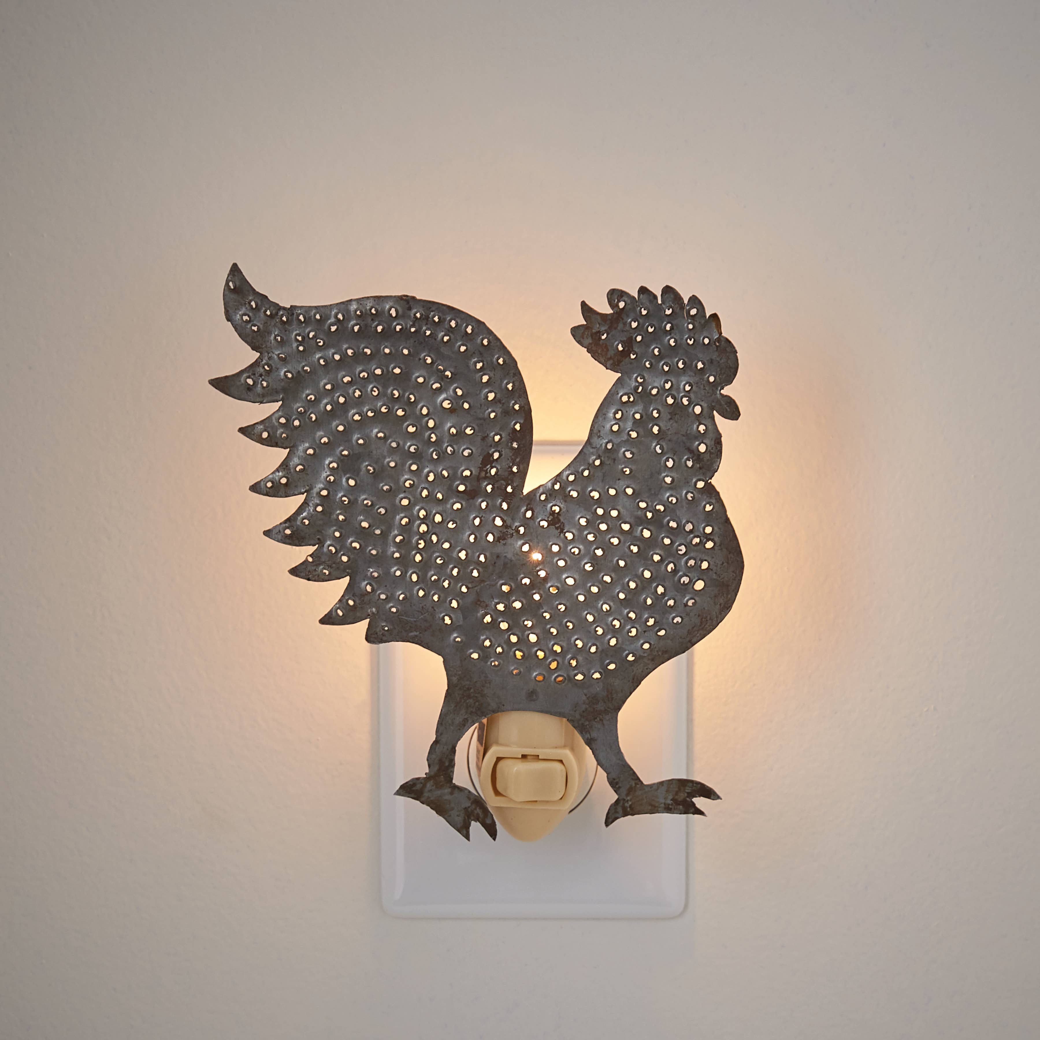 Park Designs – wholesale Night light – Rooster Night Light - Rustic Charm