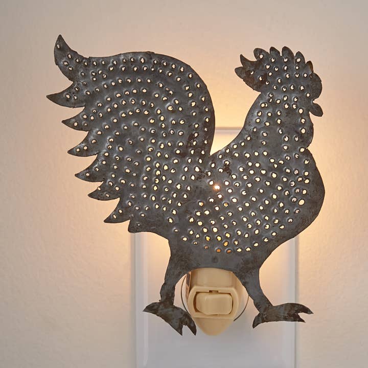 Park Designs – wholesale Night light – Rooster Night Light - Rustic Charm0