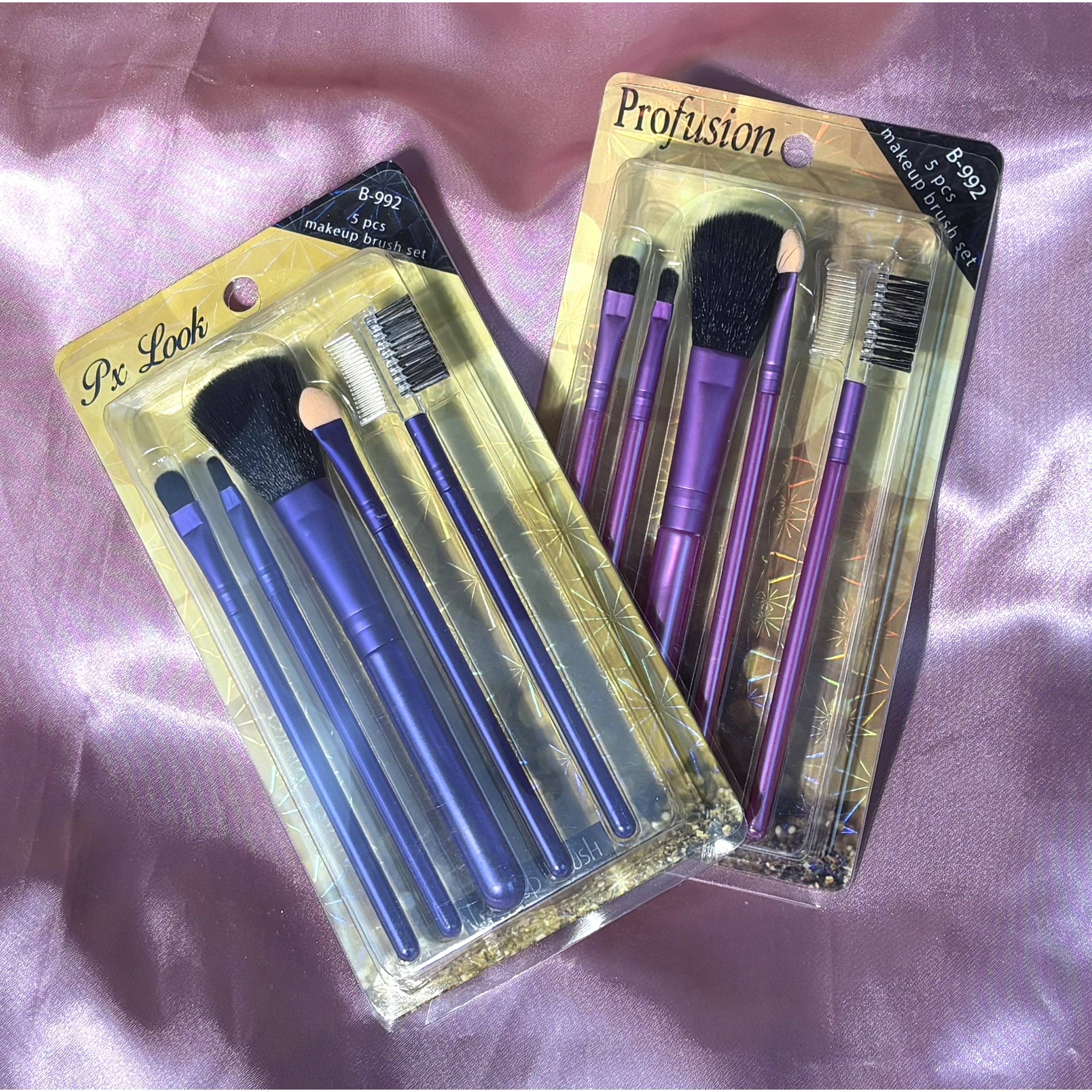 Efon International Corp. - Wholesale Makeup Brush Set - Makeup Brush - 5 Piece Essential Face & Eye Makeup Brush Set1