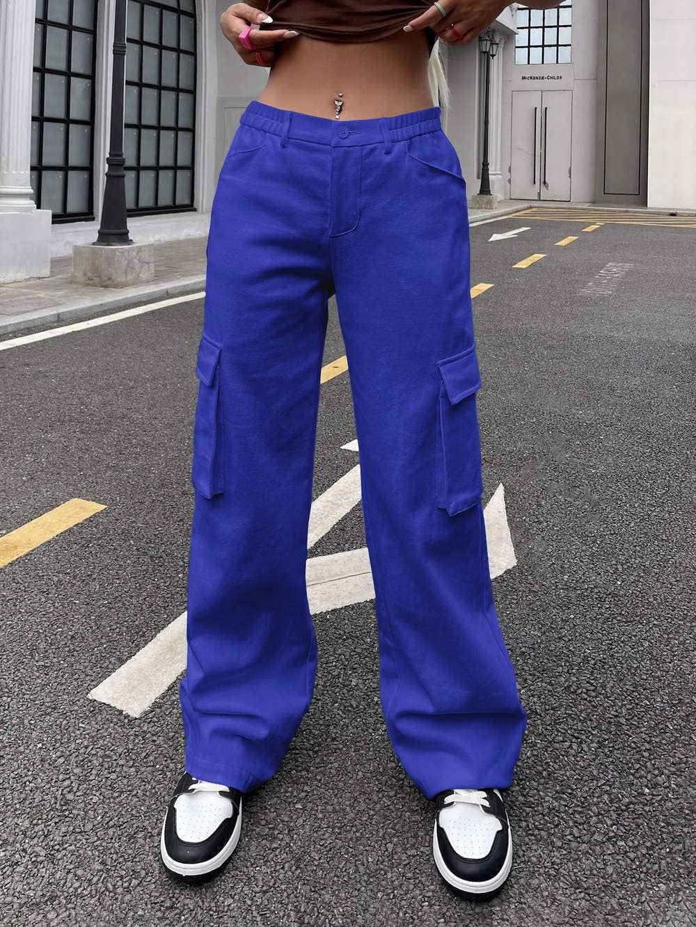Fashion Combination - Wholesale Pants - Women's - flap pocket side cargo pants4
